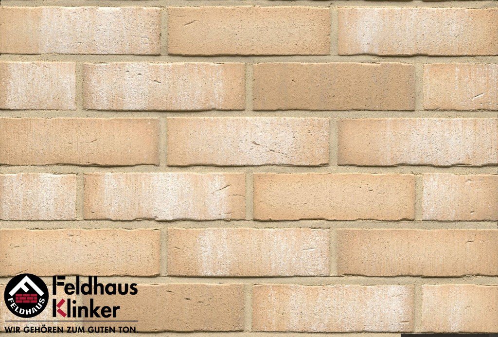 Фасадная плитка ручной формовки Feldhaus Klinker R730 vascu crema bora NF14, 240*14*71 мм