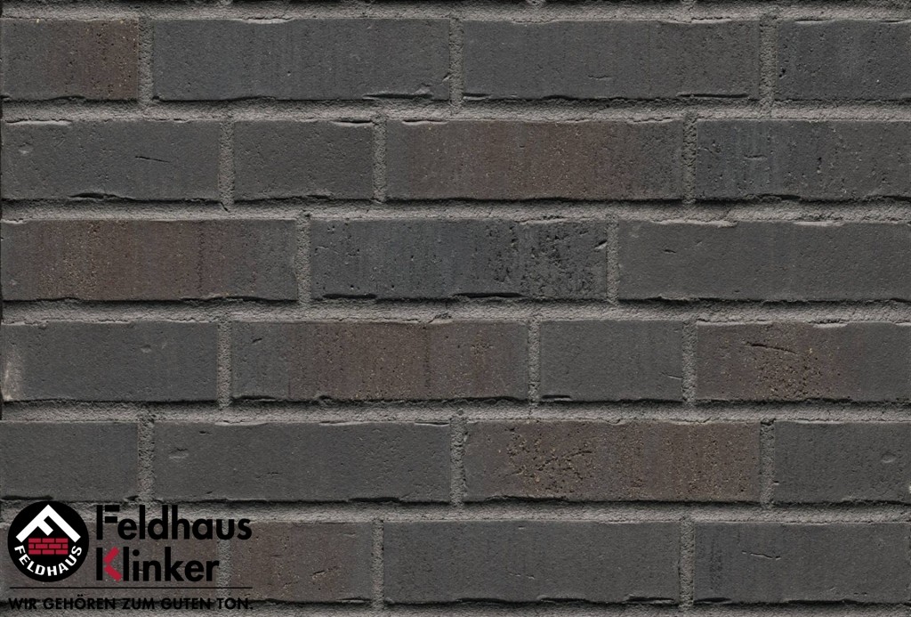 Фасадная плитка ручной формовки Feldhaus Klinker R737 vascu vulcano verdo NF14, 240*14*71 мм